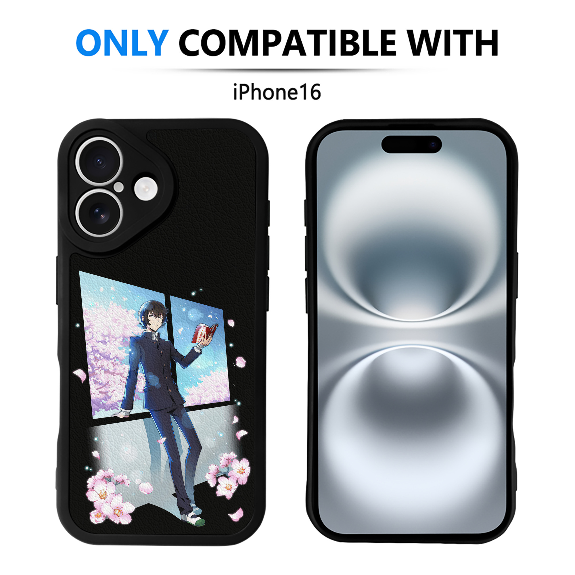 （画像用） 文豪ストレイドッグス Bungo Stray Dogs 【iPhone 16シリーズ対応】シリコンスマホケース（レザー調） 材質：シリコン